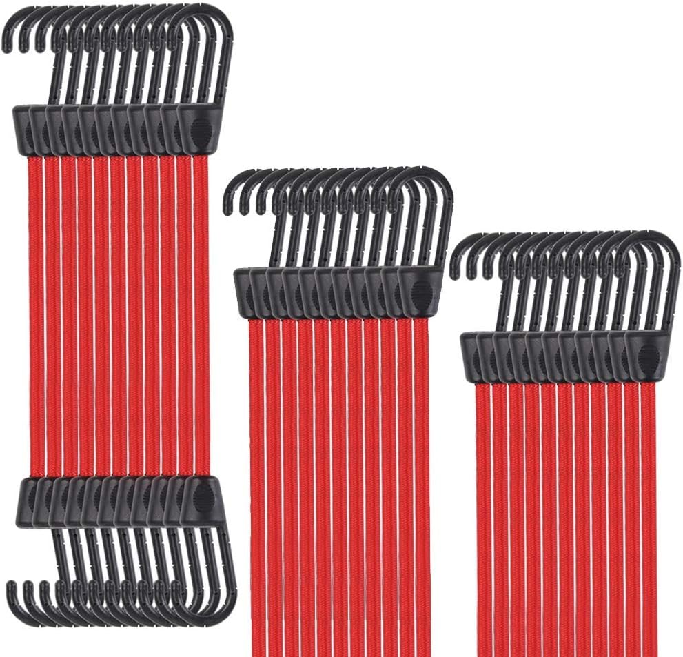 XSTRAP 30PK 23-Inch Red Bungee Cords - - 
