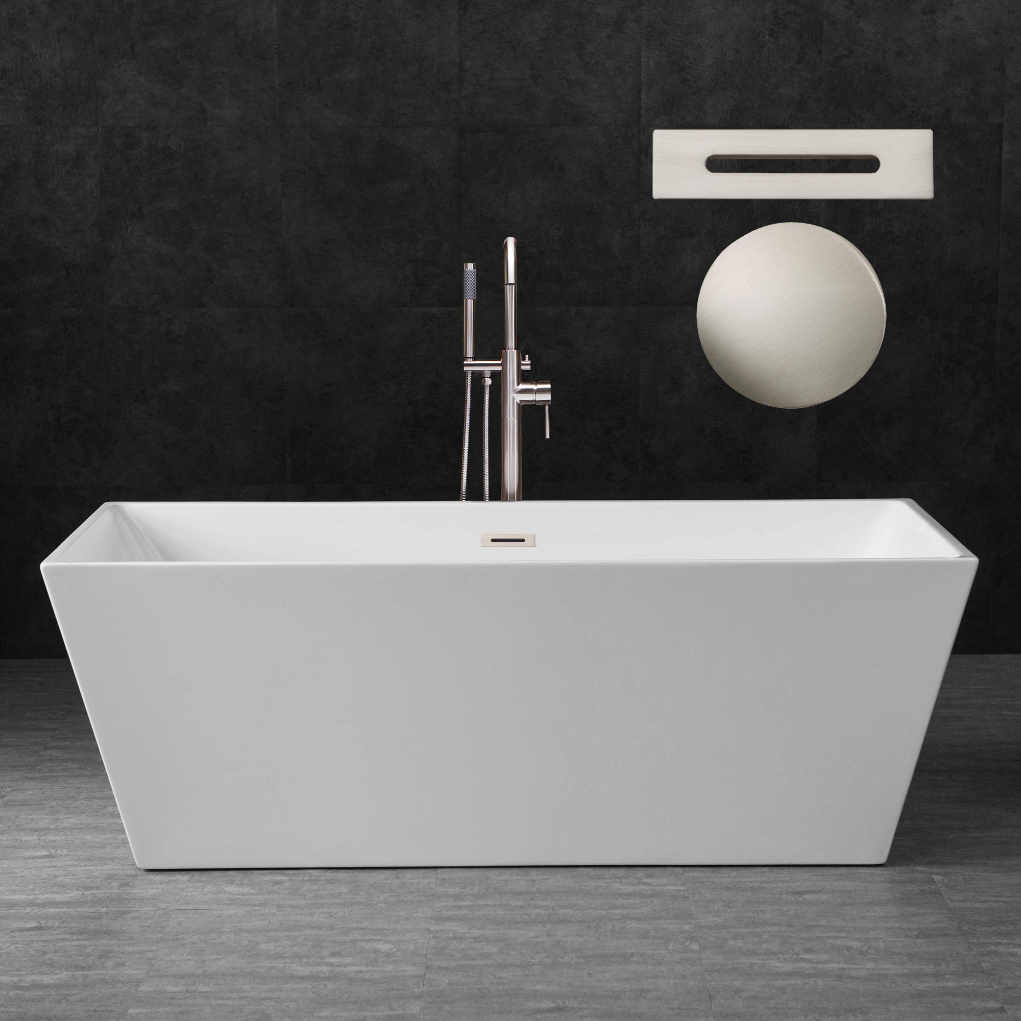 WOODBRIDGE B-0003-B/N-Drain &O Bathtub, White