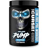 JNX SPORTS The Curse! Pump – Stim-Free Pre-Workout | Blue Raspberry 40 Serves | Caffeine-Free Pump Pre Workout, Non-Stim Nitric Oxide Preworkout for Men & Women