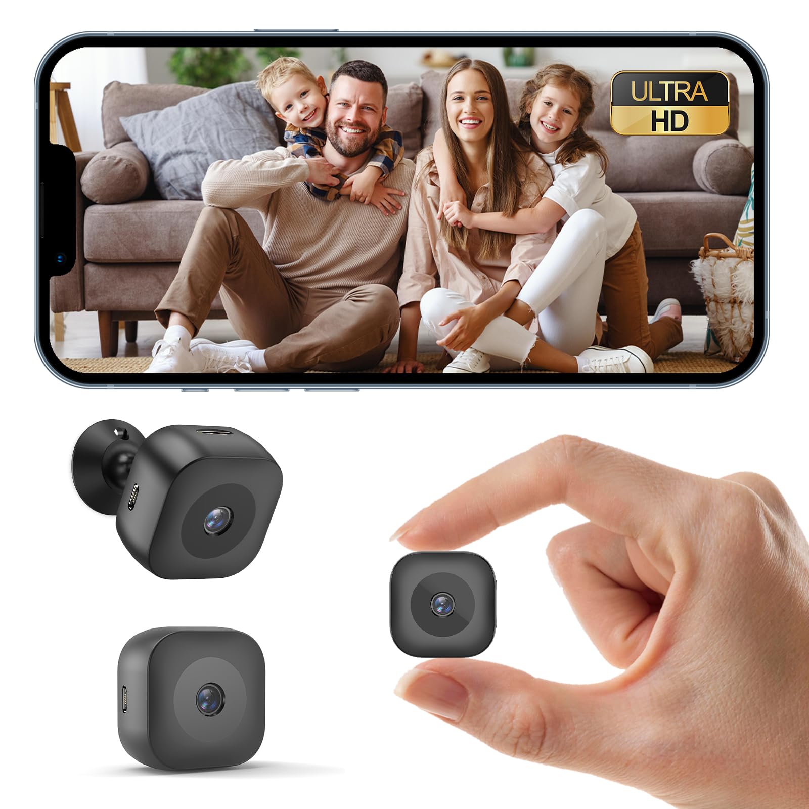 Photo 1 of Security Camera,Indoor Mini Camera with HD Resolution, WiFi Wireless & SD Storage,Smart Motion Detection, Surveillance in Home and Office Spaces