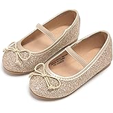 Kolan Toddler Little Girls Mary Jane Ballet Flat Soft Lining Dress Shoes