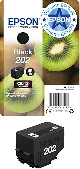 Epson 202 Black Kiwi Genuine Claria Premium Ink Cartridge for XP-6000 XP-6005