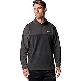 Columbia Mens Steens Mountain Half Snap Fleece Jacket, Charcoal Heather/Shark, Medium