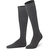 Mysocks Knee High Socks for Women Men Combed Cotton Seamless Toe Tall Long High Socks