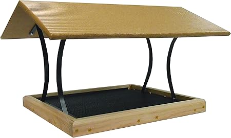 Amazon Com Birds Choice Wrought Iron Cedar Fly Thru Bird