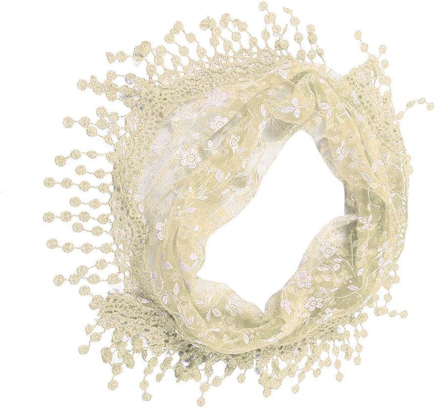 Women Scarves, Hotsellhome Fashion Lace Tassel Sheer Burntout Floral Print Mantilla Scarf Shawl Stoles