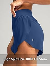 Soothfeel High Waisted Athletic Running Shorts for