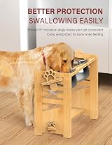 Vantic Large Elevated Dog Bowls Adjustable Raised Feeding Station with 2 view 4