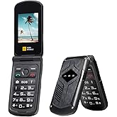 AGM M10 Rugged Basic Flip Phone, 4G Feature Cell Phone, Simple Mobile Phones, Waterproof & Drop-Proof, Pocket-sized, SOS Butt