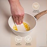 Nuovva Non Stick Pots and Pans Set 15pc Induction Granite Cream view 8