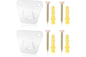 Bremorou 2 Pcs Ceiling Fan Mounting Bracket Wall Mount Bracket Heavy Duty Solid Steel Wall Fan Mounting Brackets Oscillation Fans Hidden Holder With Fastening Screws