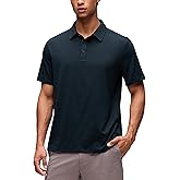 CRZ YOGA Cloud Jersey Polo Shirts for Men - Midweight Golf Short Sleeve Tops Soft Athletic Casual T-Shirts