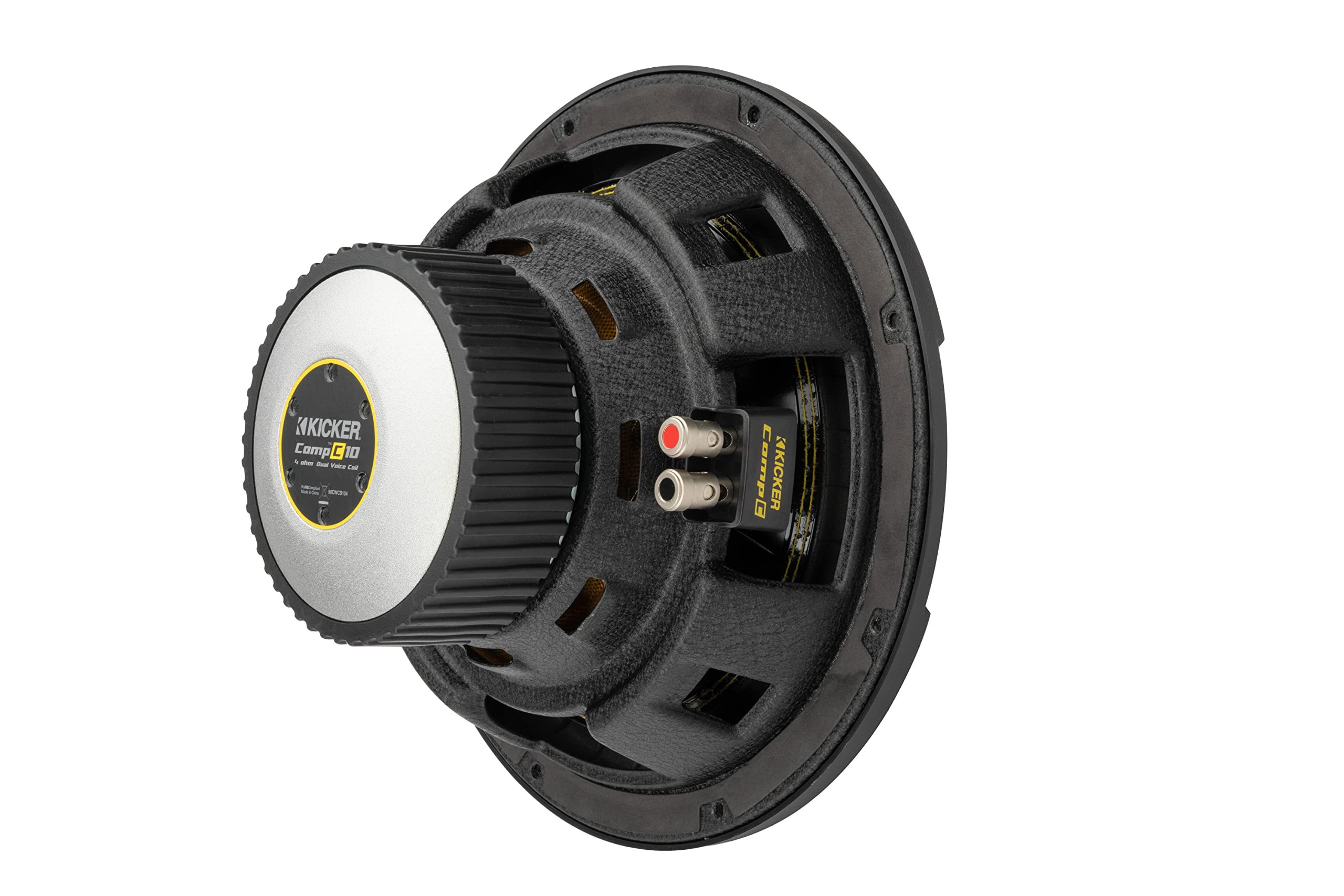 KICKER 50TCWC102 CompC 10-inch Subwoofer in Thin Profile Enclosure, 2-Ohm