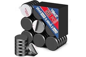 VSKIZ 50 Pack Strong Magnets for Crafts with Adhesive Backing, 0.98x0.2inch Round Disc Ferrite Magnets