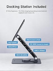 Hagibis Magnetic iPad Stand with USB C Docking