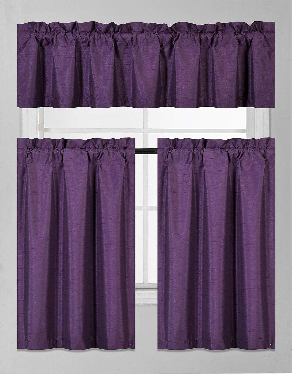 Best Purple Kitchen Window Curtains Set