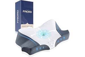 FAIORD Memory Foam Cervical Neck Pillows, Cervical Pillow for Neck and Shoulder Pain Relief, Orthopedic Ergonomic Contour Back Support Pillow for Side, Back & Stomach Sleepers with Cooling Pillowcase