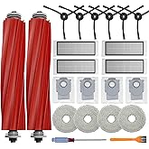 Accessories Kit Compatible with Roborock Q Revo【Not for Qrevo S/Pro/Plus/Maxv】Robtic Vacuum Cleaner, 2 Main Brush Roller, 4 H
