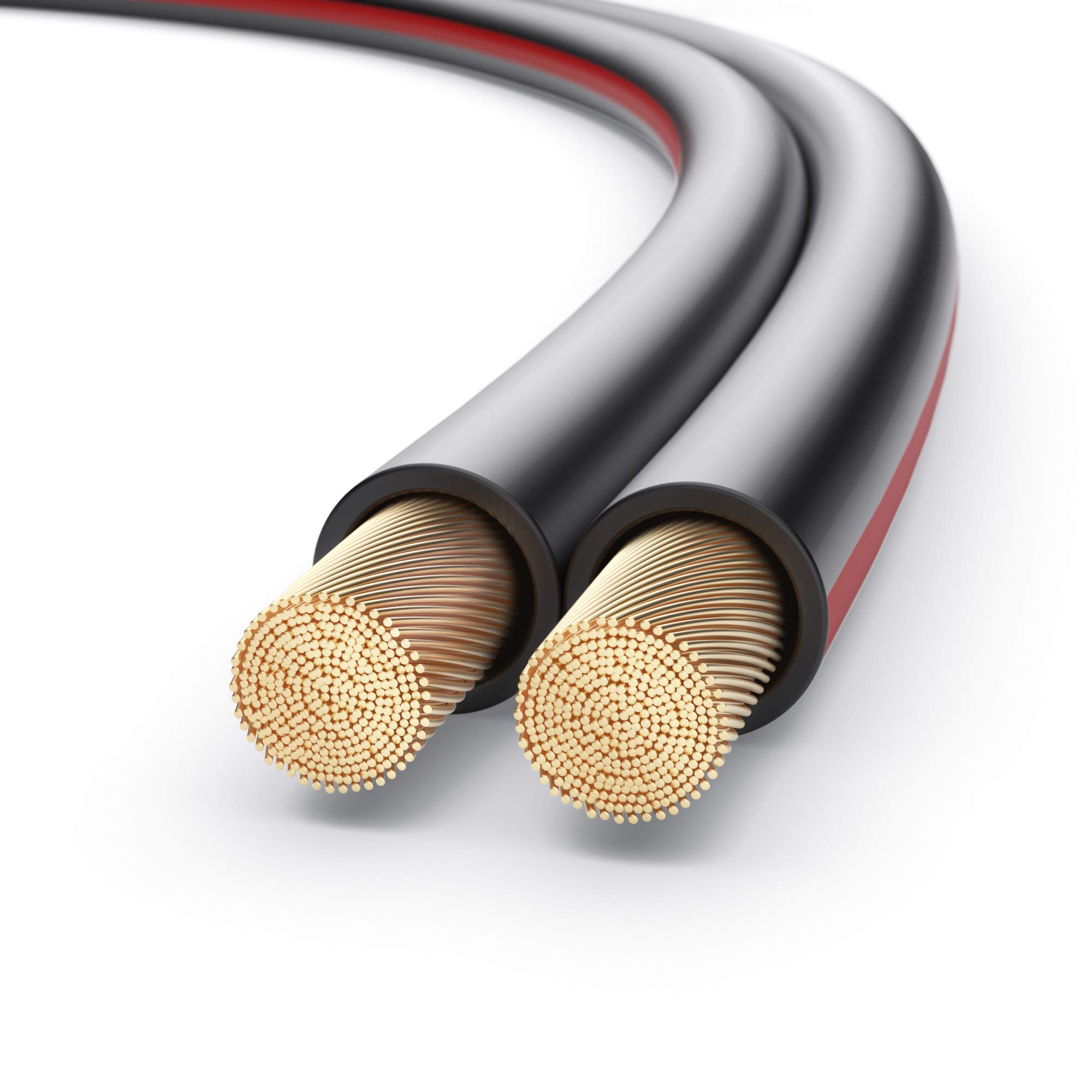 PureLink SP052-030 Speaker Cable 2 x 1.5 mm² (99.9% OFC Full Copper 0.20 mm Strand) Hi-Fi Speaker Cable 30 m Black