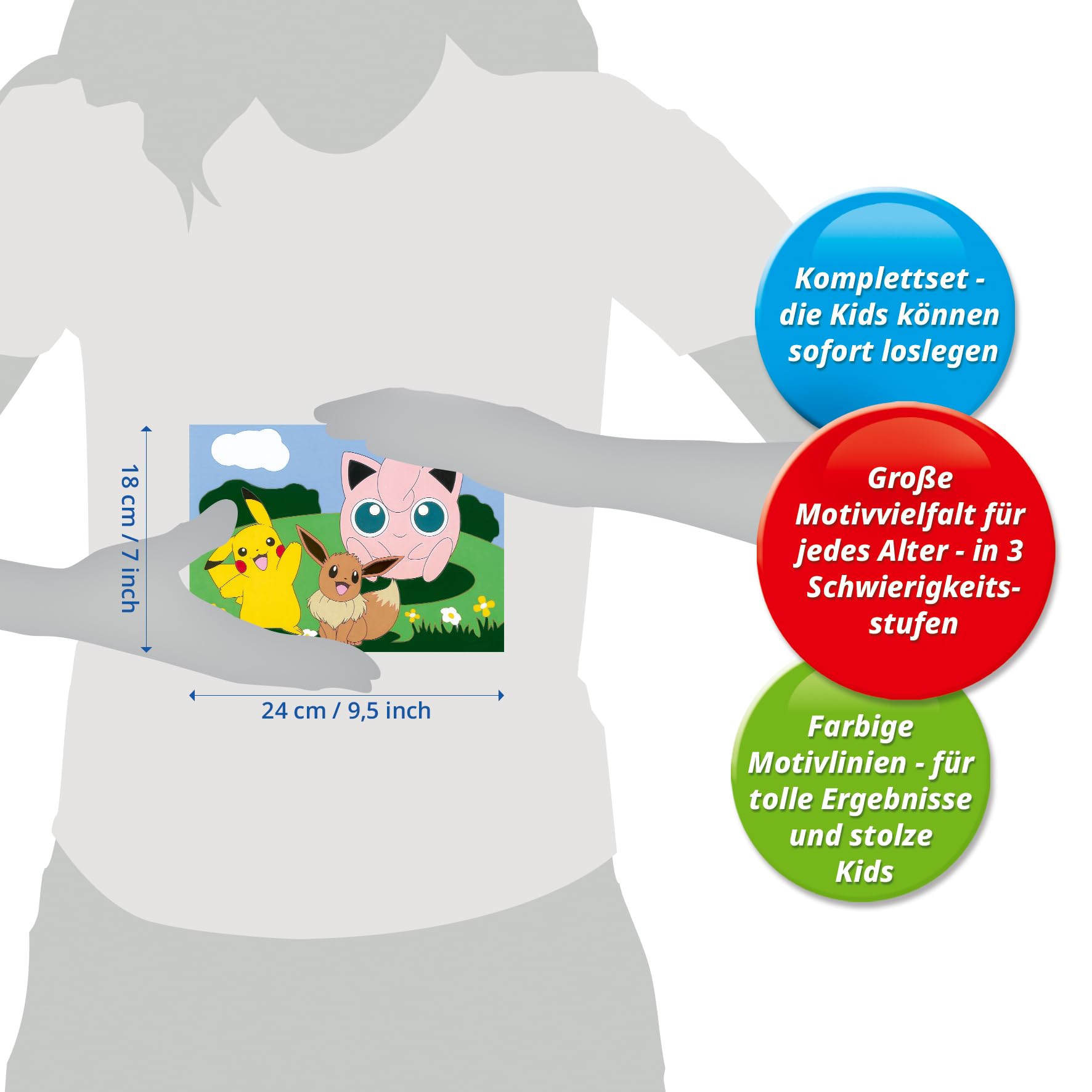 Ravensburger CreArt 20298 - Pokémon Abenteuer - Malen nach Zahlen Pokémon für Kinder ab 7 Jahre, Malset mit Rahmen, Pinsel und Acrylfarben, Geschenk für Jungen und Mädchen 6
