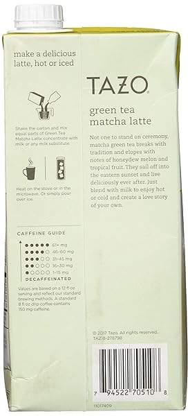 TAZO CONCENTRATE GREEN TEA, LATTE, 32 OUNCE
