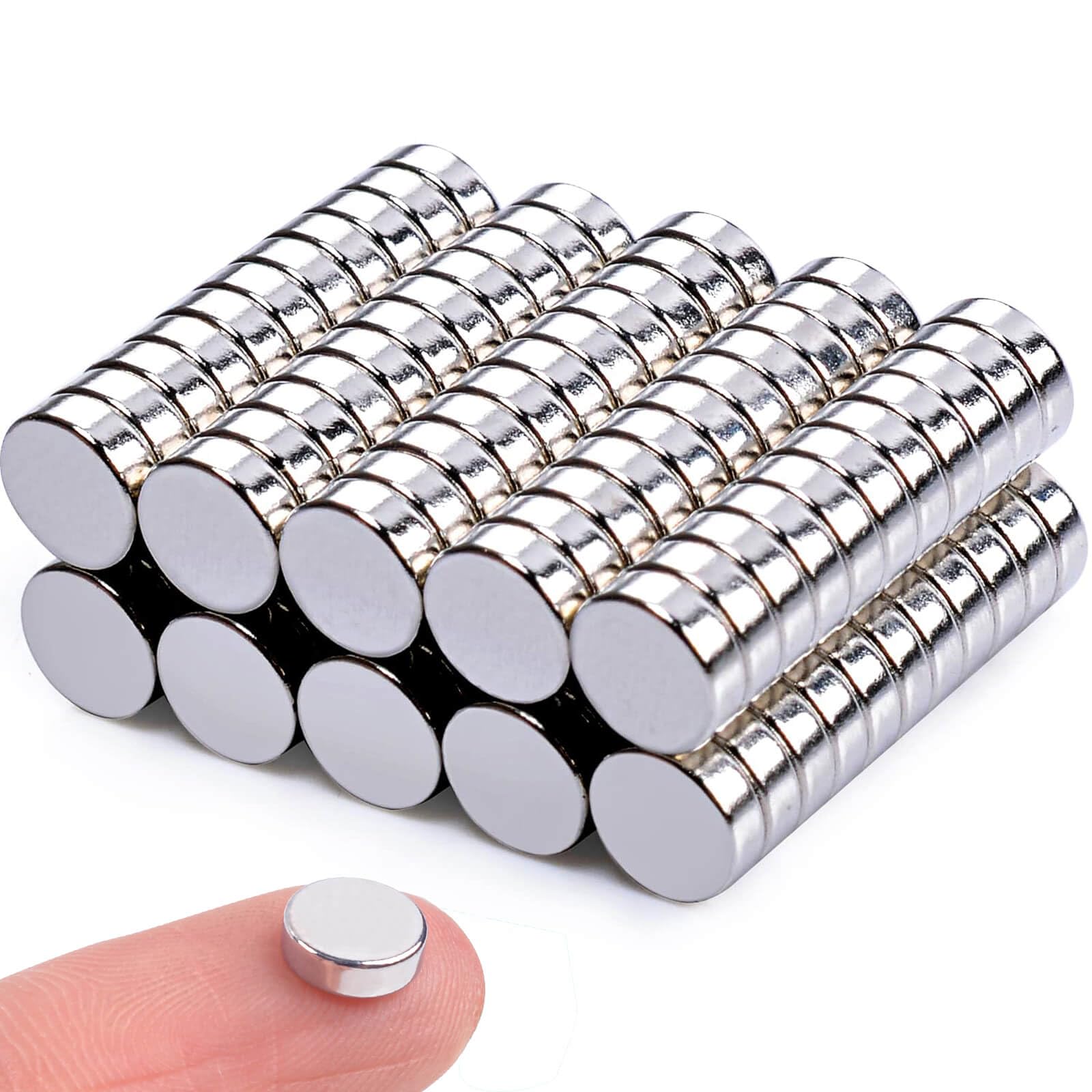 100pcs Neodymium Magnets - Extra Strong, Small Round Magnets for Whiteboards, Crafts, Fridge, DIY, Notice Boards - 6x2mm