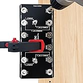 ENGYNC Shelf Pin Jig for 1/4 inch & 5mm, Aluminum Alloy Shelf Pin Drilling Jig for Straight Holes, Cabinet Hardware Drill Gui
