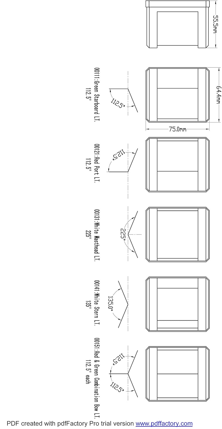 Pactrade Marine Boat Red & Green Bow LED Navigation Light Waterproof 2 Nautical Miles