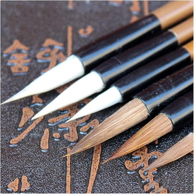 Chinese Writing Brush,6Pcs/Set Calligraphy Brush Chinese Writing Brush