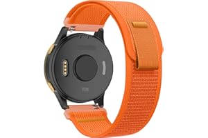 Koazon Trail Loop Nylon 22mm Watch Bands Compatible with Garmin Vivoactive 4/Venu 2/3,Soft Breathable Adjustable Woven Sports Strap for Forerunner 265/255/255 Music Men Women