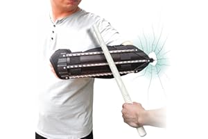 Shindn Aluminum Alloy Metal Shield Forearm Armor Arm Shield Lightweight Round Shield with Window Breaker
