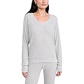 PJ Salvage Womens Loungewear Textured Essentials Long Sleeve Top