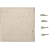 VEVOR Garden Stepping Stones 8 Pcs 15.5x15.5" Plastic Pathway Pavers Beige | for Lawn Patio Landscape, Stone-Textured Finish, Weather-Resistant PC &amp; ABS Resin, Incl. 4 Ground Stakes &amp; Reinforced Base