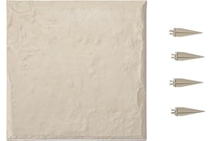 VEVOR Garden Stepping Stones, 8Pcs 15.5 x 15.5 in, Decorative Stepping Stones with Stakes, Weather-Resistant Plastic Pathway Pavers, Smooth Surface, Outdoor Walkway for Lawn Patio Landscape, Beige