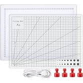 Ropoloogy LED Light Board with Clear Self Healing Cutting Mat 10"x13" | Light Pad Box, with 5 Brightness Levels, Double Unit Scale Lines, USB Power, Magnetic, for Tracing Diamond Painting Drawing