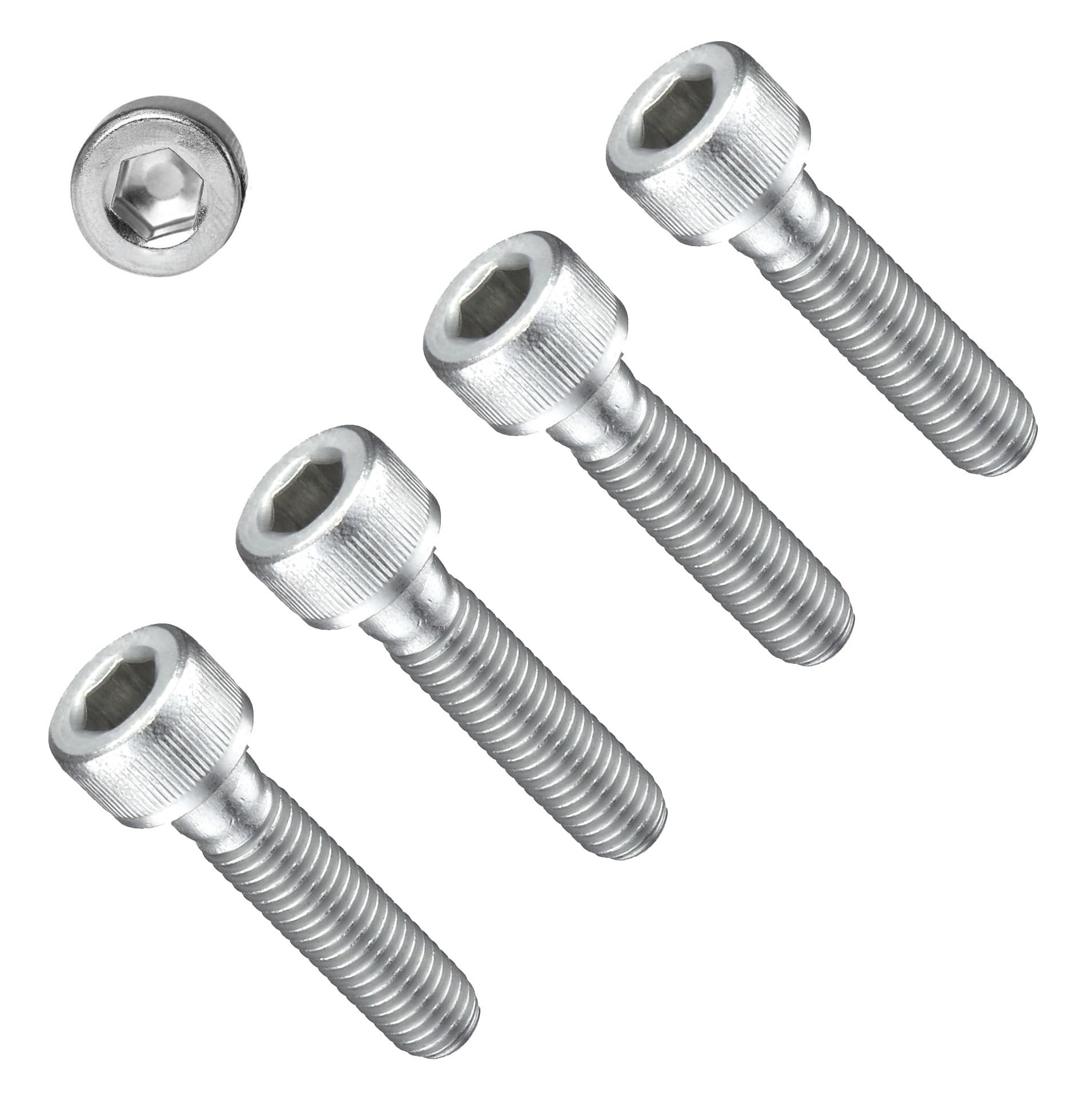 TERF® M12 X 30mm Hex Socket Cap Head Machine Screws Stainless Steel A2 (304) Machine Screw M12 (12mm) X 30mm Allen Key Hexagonal Socket Cap Bolts - Pack of 4