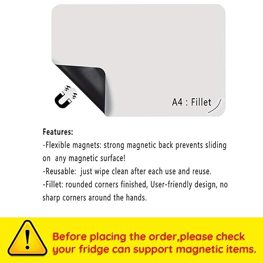 Qualsen - Pizarra magnética para frigorífico, Pizarra Blanca para ...