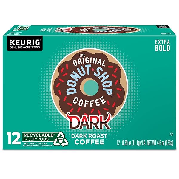 THE ORIGINAL DONUT SHOP DARK KEURIG SINGLE-SERVE K-CUP PODS, DARK ROAST COFFEE, 72 COUNT