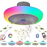 Ceiling Fans with Lights and Remote Bluetooth, RGB