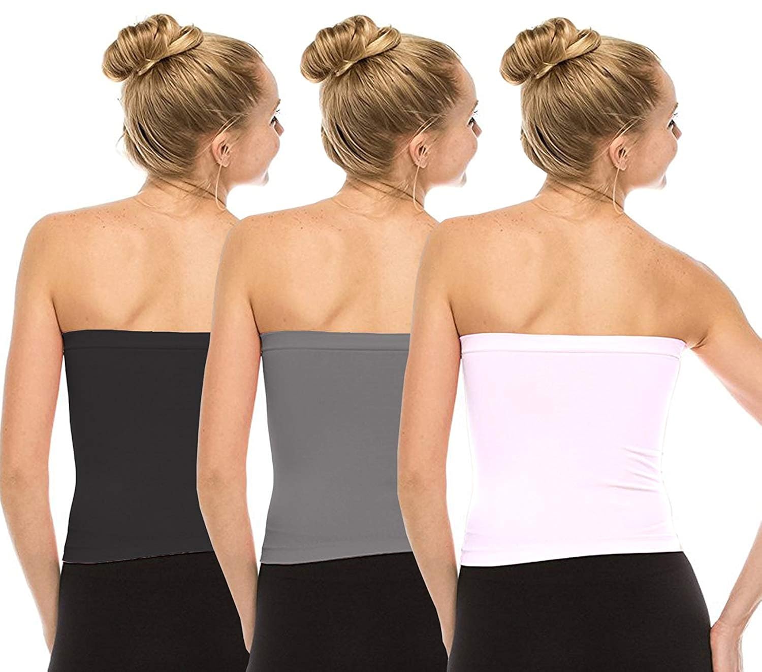 fashion line women's cotton tube top , black