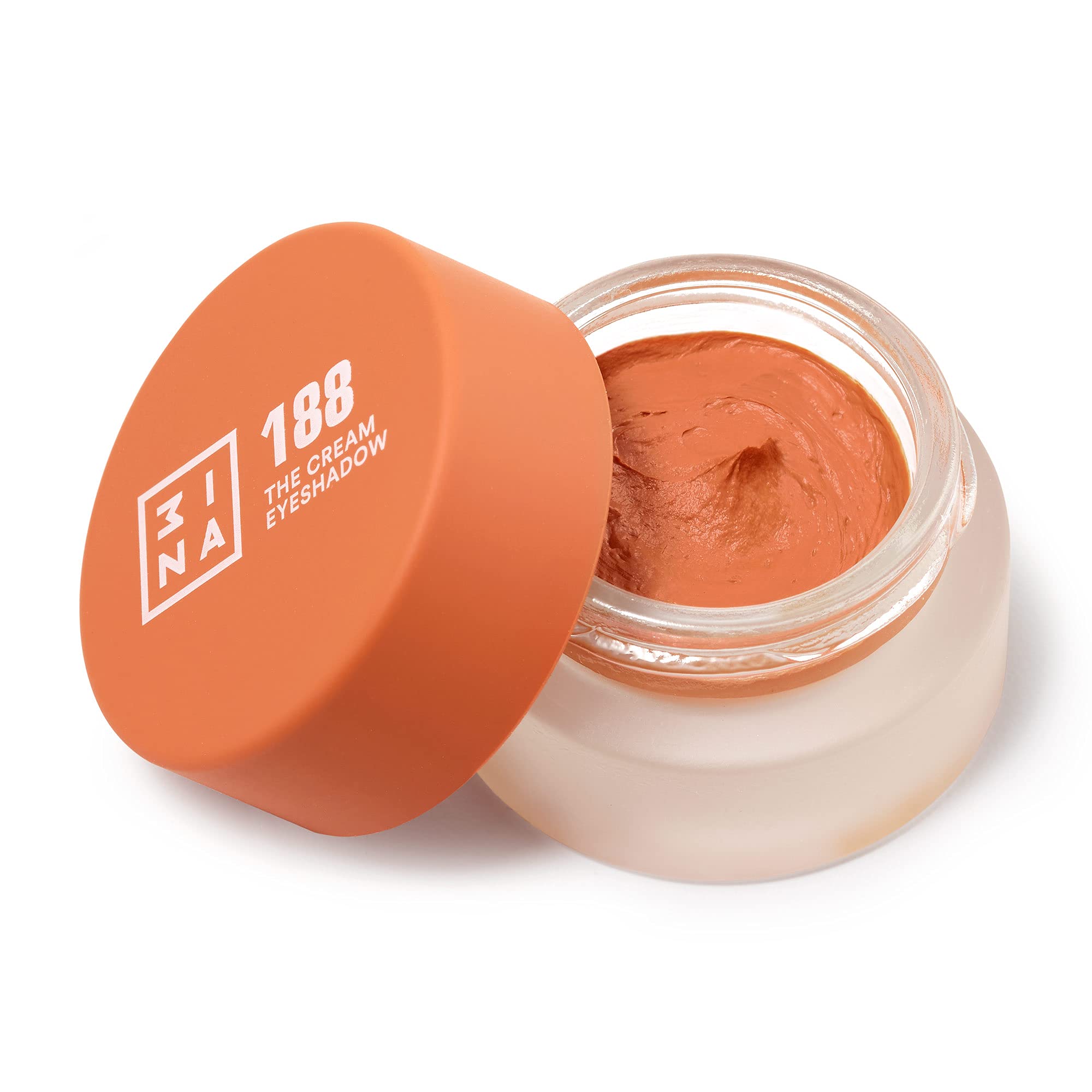 3INA MAKEUP - Vegan - Cruelty Free - The Cream Eyeshadow 188 - Orange - 24H Longwearing & Waterproof Fast Drying Formula - Creamy Texture - Highly Pigmented - Matte and Shimmer Finish