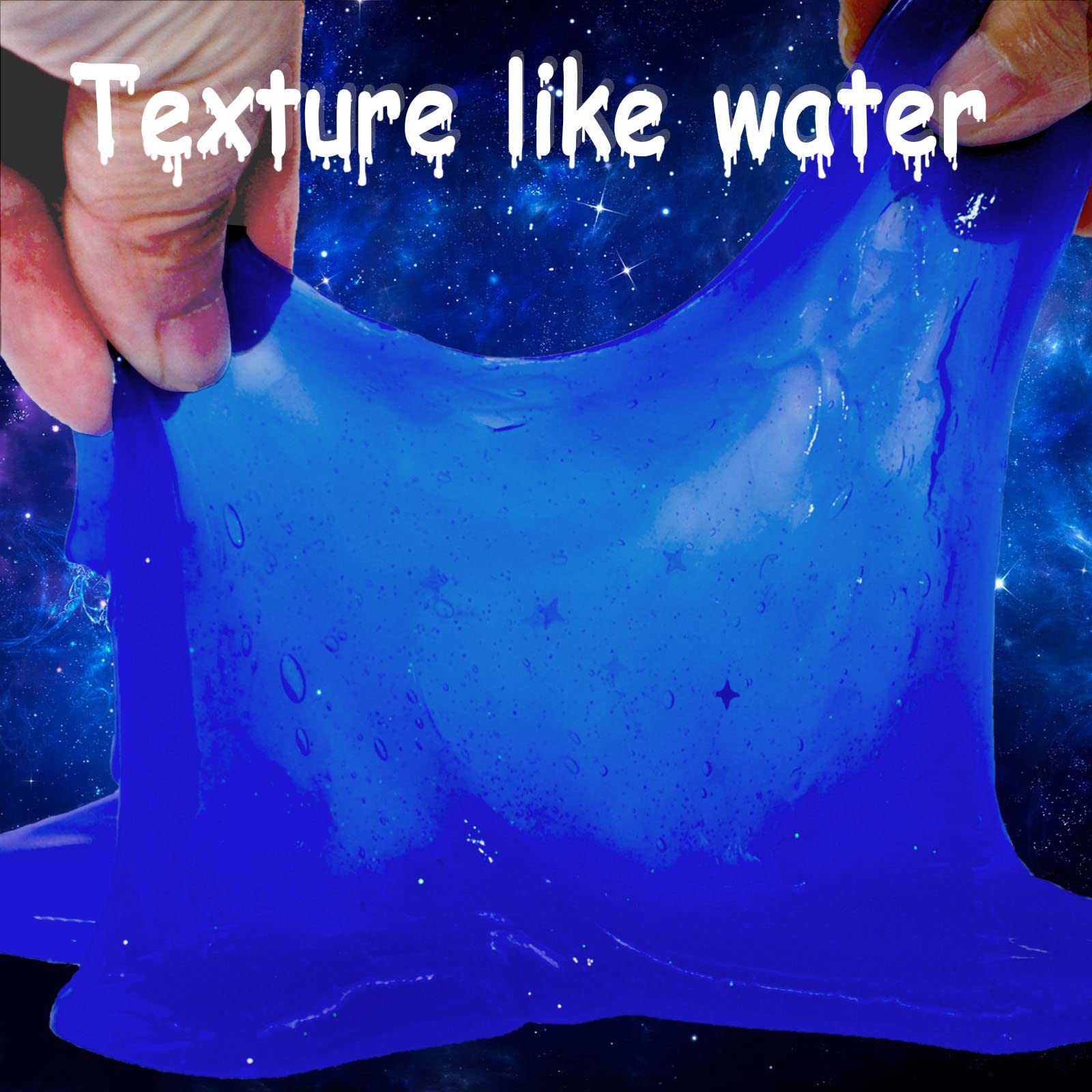 24 Pack Blue Galaxy Star Slime,Party Favor for Kids Girls & Boys,Non Sticky, Stress & Anxiety Relief, Wet, Super Soft Sludge Toy, Easter Egg Filling Stuffers