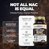 Epsilon Life NAC Supplement 600mg | Vegan Glutathione Support | 90 Caps view 2