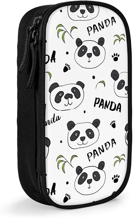 Amazon かわいいパンダ Panda Bear ペンケース 大容量 かわいい 筆箱 小学生 文具ケース 化粧ポーチ 多機能 二階建てペンケース 垂直バージョン ペンケース 文房具 オフィス用品