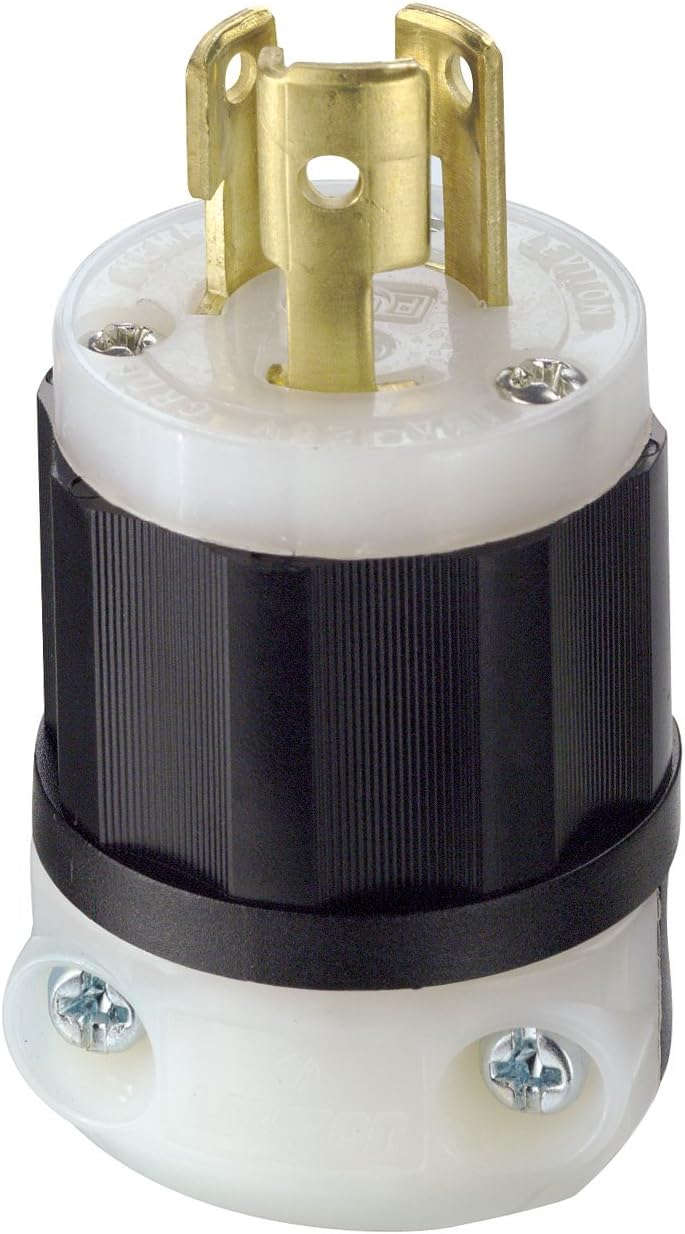Leviton NEMA L5-15R Industriesteckdose – 15A, 125V, 2-polig, 3-Draht, Schwarz, Mit Verriegelung & Erdung