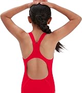 Speedo Girls Eco Endurance+ Medalist Swimsuit Chlorine Resistant Red view 4