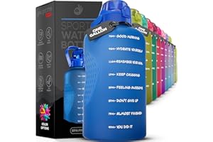 YOU GOT THIS LIVING Motivational Water Bottle with Straw & Handle,One Gallon Water Bottle 128 oz/3.8L,Reusable Water Jug, Achieve All-Day Hydration SpillProof, BPA FREE