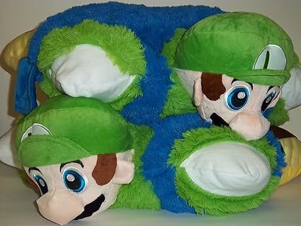 Amazon Com Super Mario Brothers Luigi Cushion Pillow Pet Toys