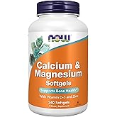 NOW Foods Calcium & Magnesium, 240 Softgel (2 Pack)