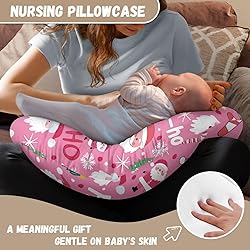 TSVAGA Santa Nursing Pillow Cover for Baby